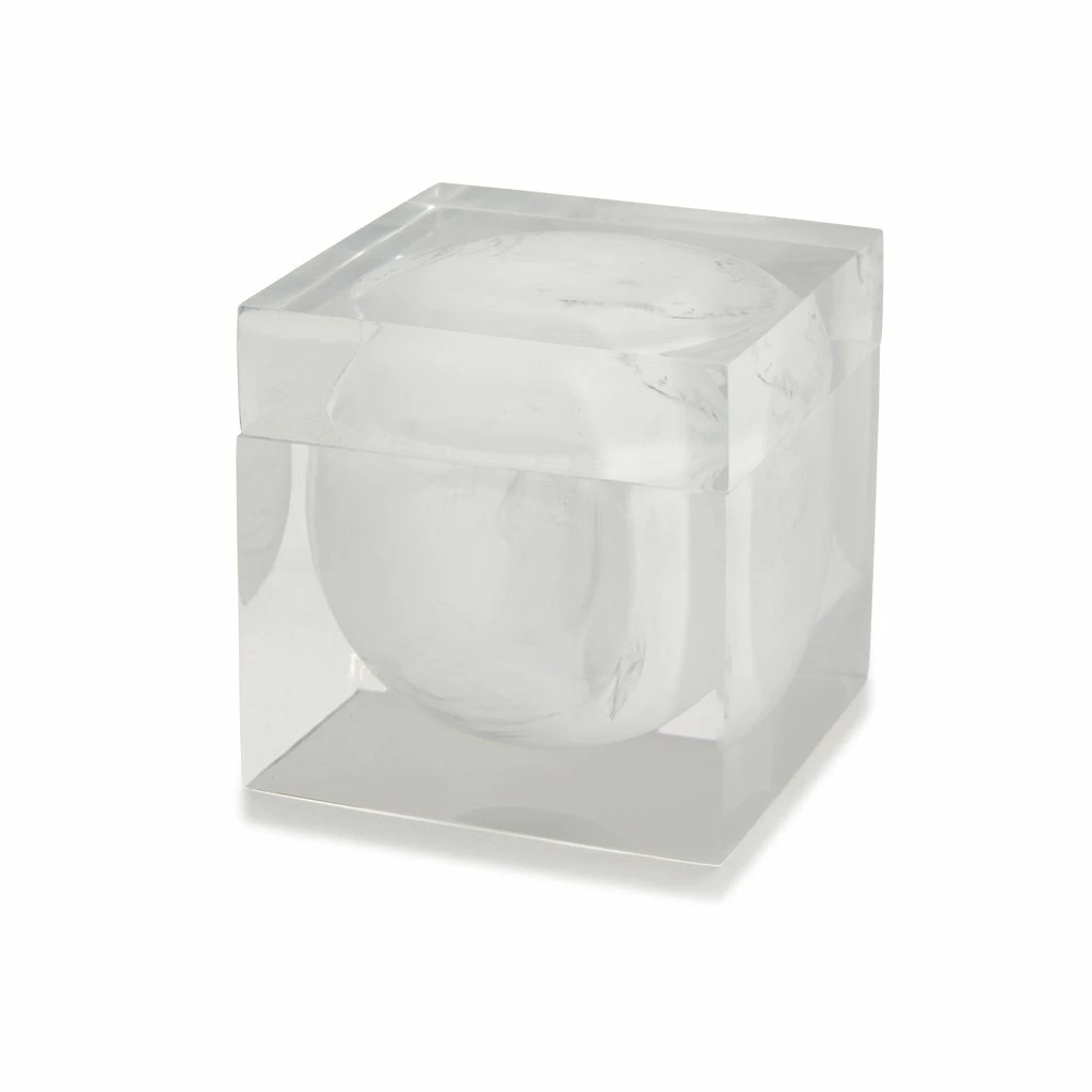 Kassatex Host/Hostess White & Acrylic Cotton Jar 1 Kassatex Host/Hostess White & Acrylic Cotton Jar