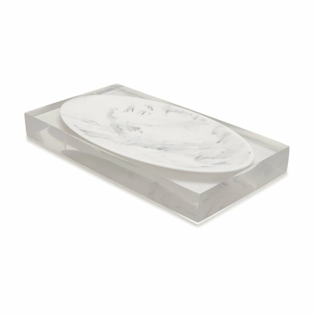 Kassatex Trays White & Acrylic Tray 1 Kassatex Trays White & Acrylic Tray