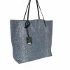 Linde Gallery Shagreen Suede Medium Tote Bag (Denim)