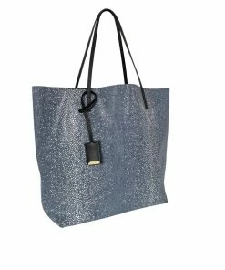 Linde Gallery Shagreen Suede Medium Tote Bag (Denim)