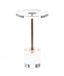 Century Furniture DRINK TABLE BRASS & ACRYLIC