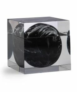 Kassatex Black & Acrylic Cotton Jar