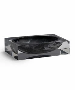 Kassatex Host/Hostess Black & Acrylic Soap Dish