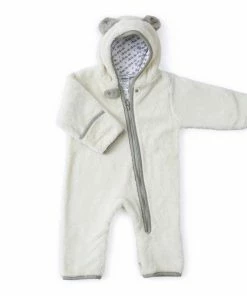 BABY DEEDEE FURRY BEAR BUNTING IVORY