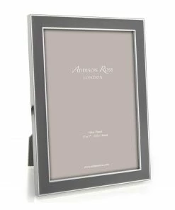 Addison Ross Frame Enamel Taupe And Silver - Available In 3 Sizes