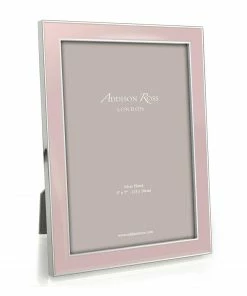 Addison Ross Frame Enamel Light Pink And Silver - Available In 2 Sizes