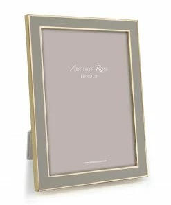 Addison Ross Frame Enamel Taupe And Gold - Available In 2 Sizes Gifts By Occasion