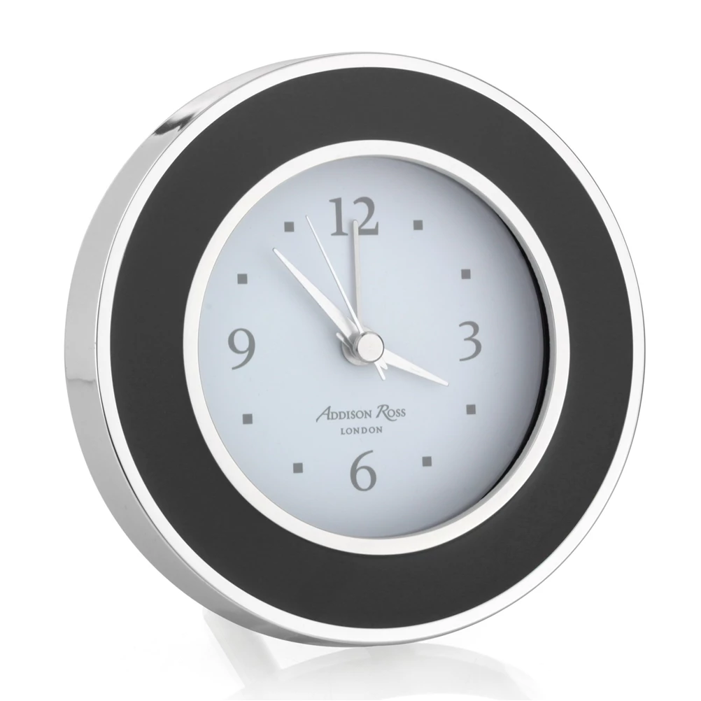 Addison Ross Alarm Clock Black And Silver (Round) Gifts By Occasion 1 Addison Ross Alarm Clock Black And Silver (Round) Gifts By Occasion