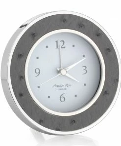 Addison Ross Gifts By Occasion Alarm Clock Twilight Ostrich And Silver (Round)