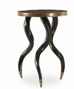 Century Furniture CHAIRSIDE TABLE FAUX HORN