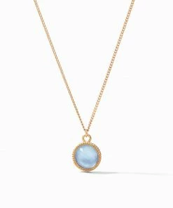 Julie Vos Fleur-de-Lis Solitaire Necklace