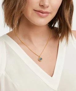 Julie Vos Fleur-de-Lis Solitaire Necklace