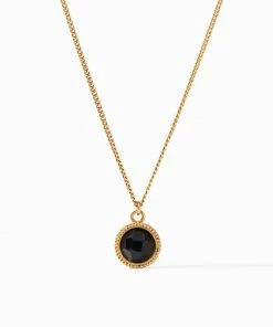 Julie Vos Fleur-de-Lis Solitaire Necklace