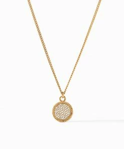 Julie Vos Fleur-de-Lis Solitaire Necklace