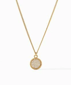 Julie Vos Fleur-de-Lis Solitaire Necklace