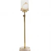 John Richard Decorative FLOOR LAMP HONEY BRASS & ALABASTER BUFF