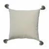 GABBY HOME ALMOND VELVET WITH PEWTER TASSEL PILLOW