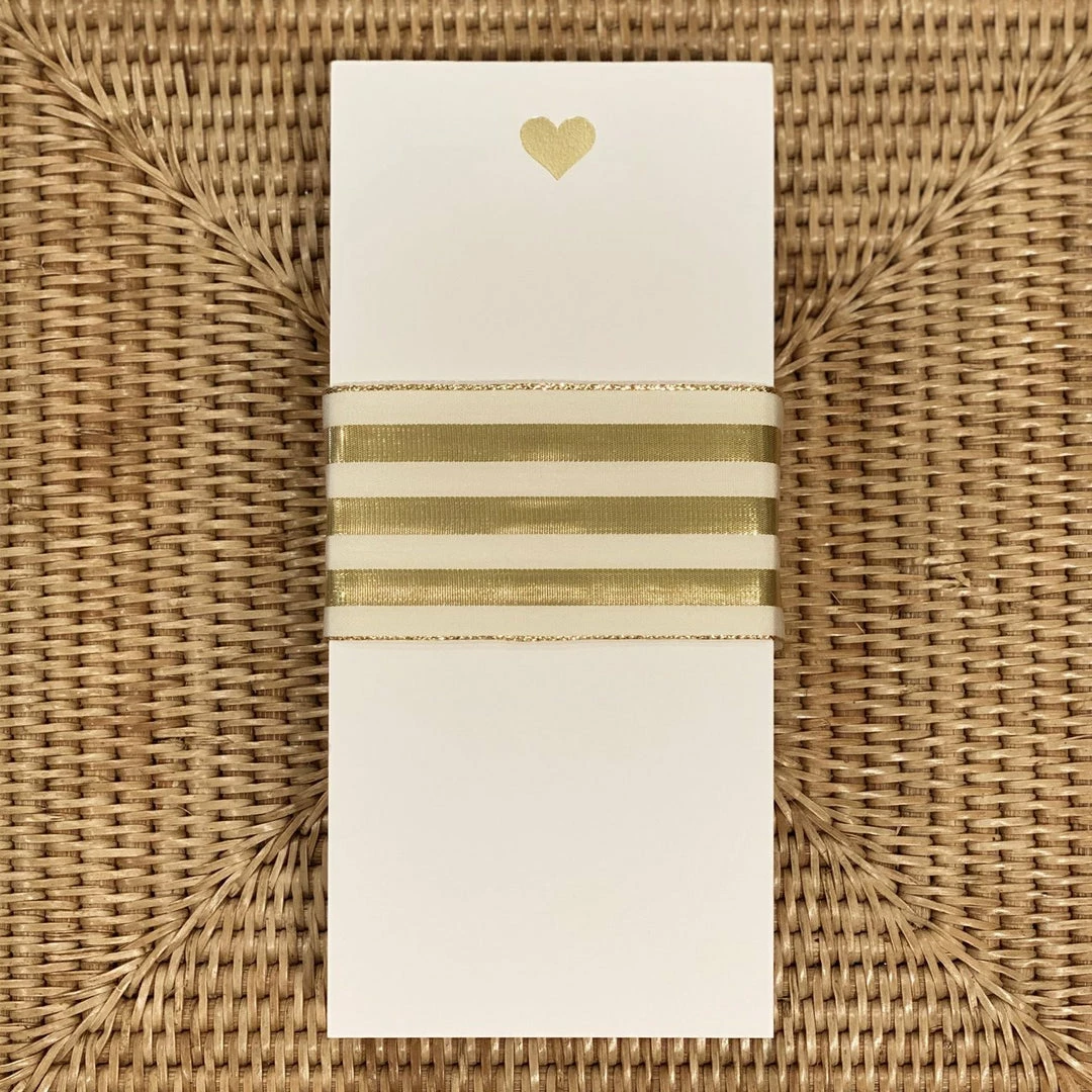 Black Inc CA BUCK NOTEPAD GOLD FOIL HEART 2 Black Inc CA BUCK NOTEPAD GOLD FOIL HEART