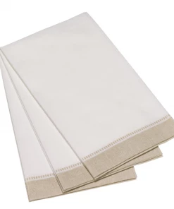 The Napkins Carlstitch Paper Guest Towels (Available In 2 Colors)