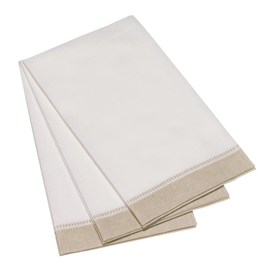 The Napkins Carlstitch Paper Guest Towels (Available In 2 Colors) 2 The Napkins Carlstitch Paper Guest Towels (Available In 2 Colors)