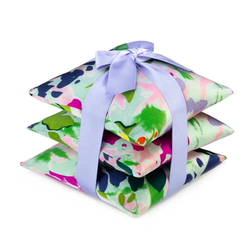 Elizabeth W Silk Sachet, Set Of 3 (Available In 6 Designs) 2 Elizabeth W Silk Sachet, Set Of 3 (Available In 6 Designs)