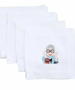 Lettermade Gifts By Occasion Iris Apfel Linen Cocktail Napkins