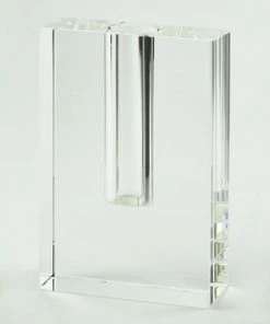 Tizo Design Crystal Rectangular Short Bud Vase