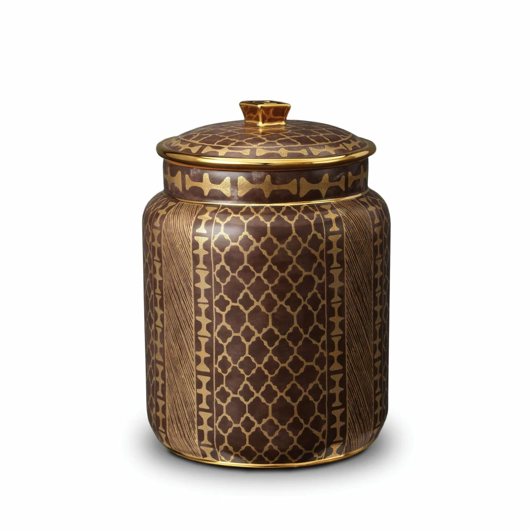 Fortuny Ashanti Canister By L'Objet (Available In 3 Sizes) 2 Fortuny Ashanti Canister By L'Objet (Available In 3 Sizes)