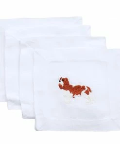 Lettermade Gifts By Occasion King Charles Caviler Linen Cocktail Napkins