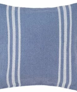 Annie Selke Company CAPE STRIPE DENIM/WHITE INDOOR/OUTDOOR PILLOW