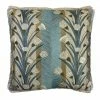 Signature Pillows Anthem Embroidered Teal Flowers Pillow
