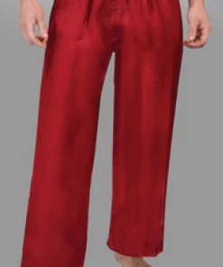 Nightwear Network MEN'S SILK BORDEAUX PANTS