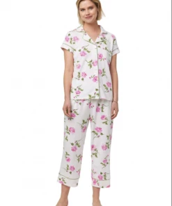 The Cat's Pajamas Millie Pima Knit Capri Pajama