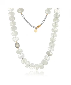 Mabel Chong Moonstone Slice Necklace