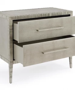 John Richard NIGHTSTAND BURNISHED PEWTER Side Tables