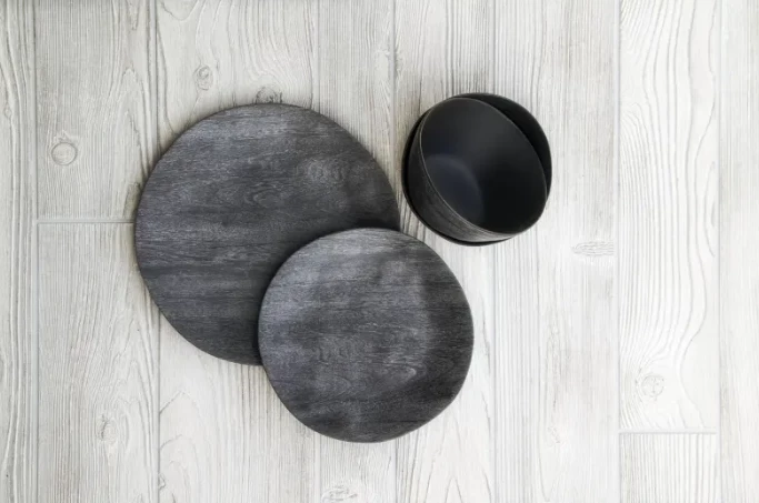 Tarhong Blackened Wood Salad Plate 2 Tarhong Blackened Wood Salad Plate