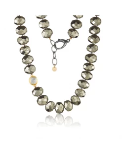 Mabel Chong Pyrite Slice Necklace