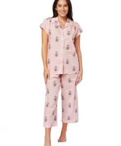 The Cat's Pajamas Queen Bee Luxe Pima Capri Pajama