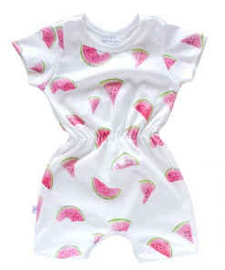Jennifer Anne Style Watermelon Sleeved Organic Romper