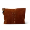 Kempton & Co Gifts By Occasion Rust Stud Medium Pouch
