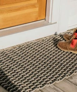 Rope Company Outdoor Doormat Sand And Charcoal (Availbale In 4 Sizes) Decorative