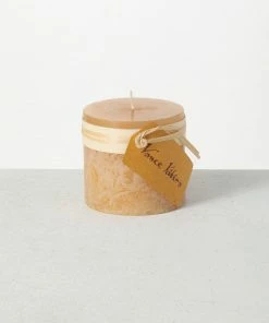Vance Kitira Gifts By Occasion Candle Timber Pillar Sand (Available In 2 Sizes)