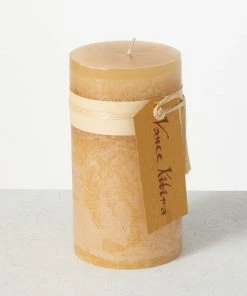 Vance Kitira Gifts By Occasion Candle Timber Pillar Sand (Available In 2 Sizes)