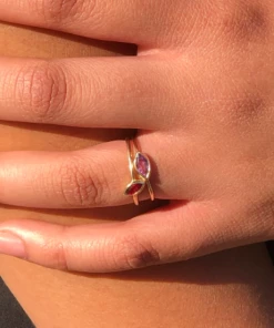 Mabel Chong Sapphire Marquise Ring