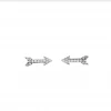Vintage La Rose Pave Diamond Arrow Stud Earrings