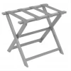 Gate House Furniture Luggage Rack-Light Grey Frame With Grey Brindle Straps Gifts By Occasion