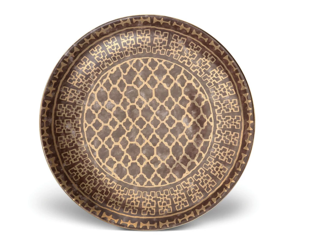 Gifts By Occasion Fortuny Ashanti Large Round Platter By L'Objet 1 Gifts By Occasion Fortuny Ashanti Large Round Platter By L'Objet
