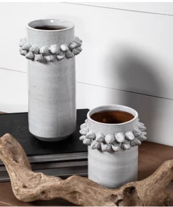 Mercana Gifts By Occasion Grey Ceramic Spiked Vase (Available In 2 Sizes)