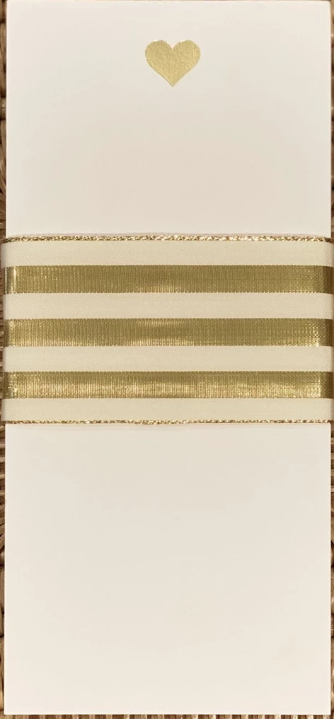 Black Inc CA BUCK NOTEPAD GOLD FOIL HEART 1 Black Inc CA BUCK NOTEPAD GOLD FOIL HEART