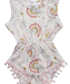 Mila And Rose Over The Rainbow Pom Pom Romper